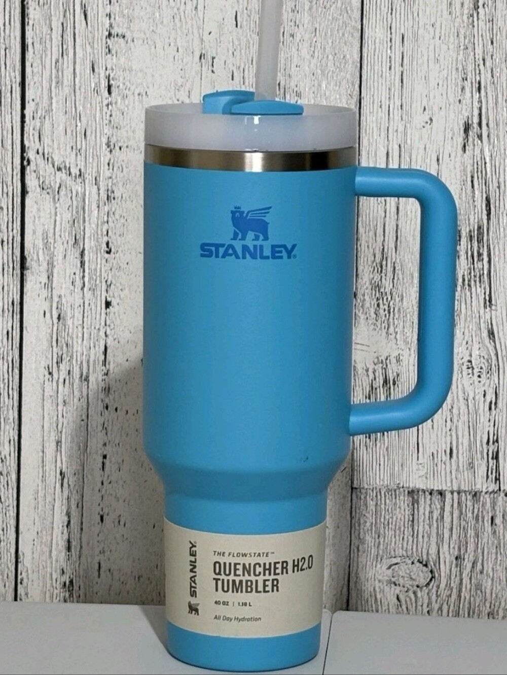 Stanley | Stainless Steel 40oz Quencher H2 FlowState Tumbler | Splash Blue